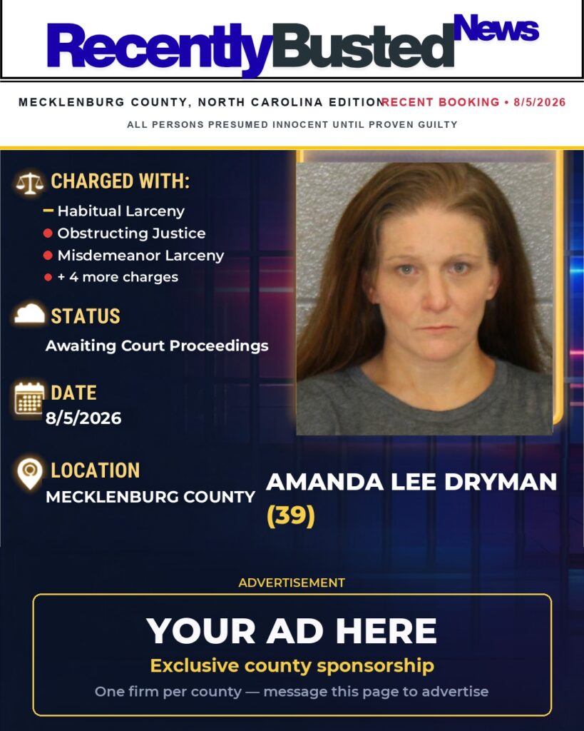 Arrest report — AMANDA LEE DRYMAN