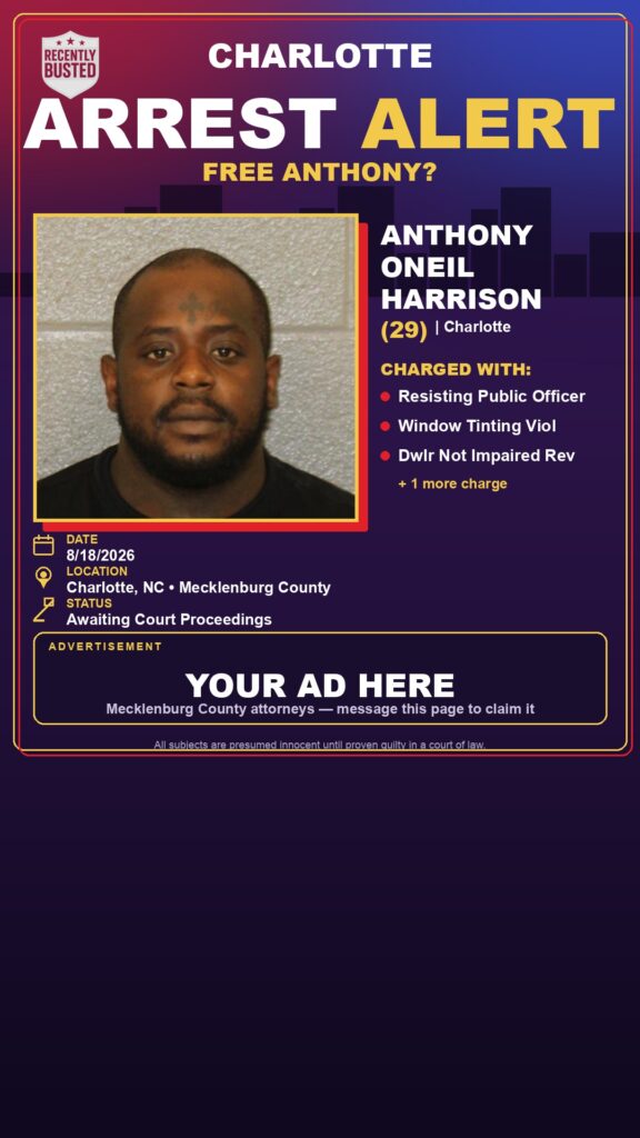 Arrest report — ANTHONY ONEIL HARRISON