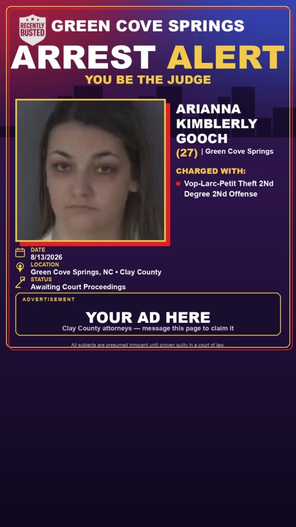 Arrest report — ARIANNA KIMBLERLY GOOCH