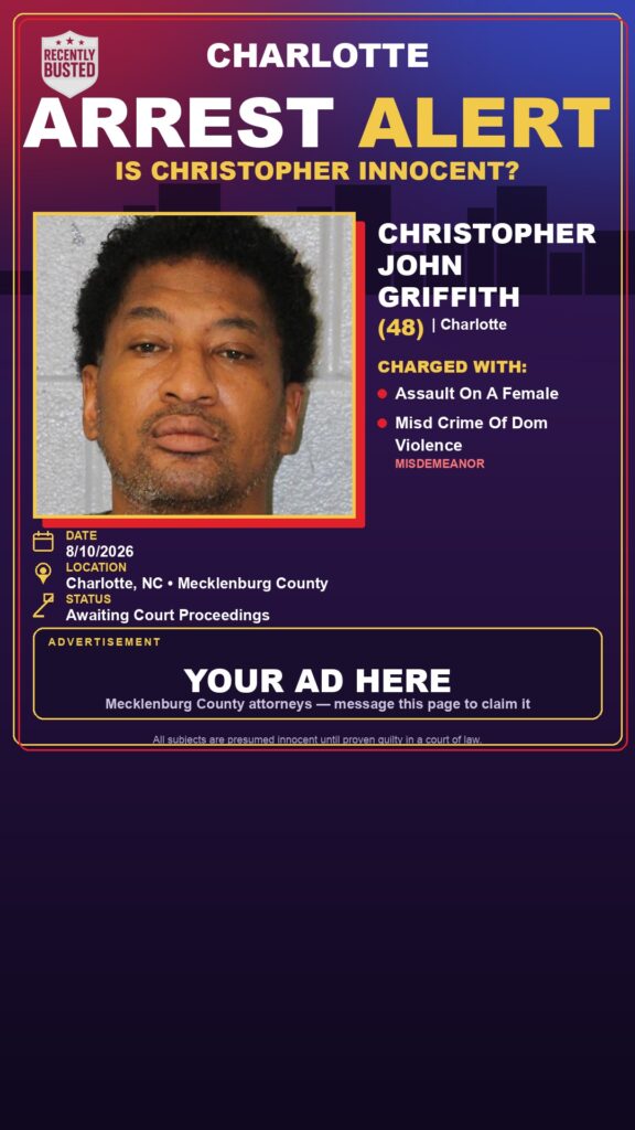 Arrest report — CHRISTOPHER JOHN GRIFFITH