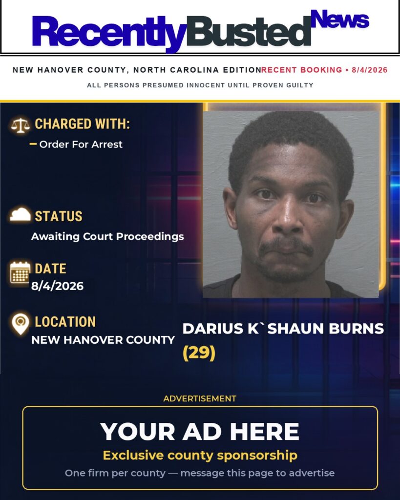 Arrest report — DARIUS K`SHAUN BURNS