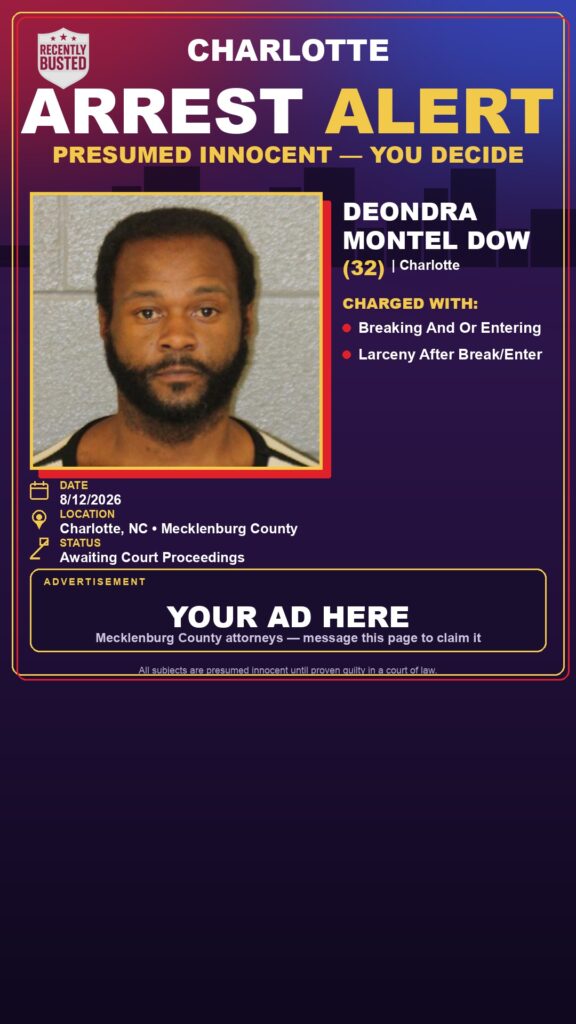 Arrest report — DEONDRA MONTEL DOW