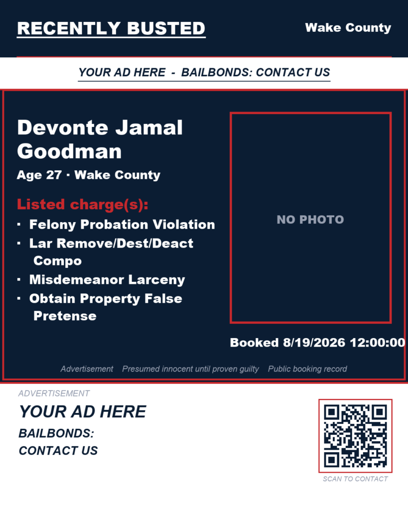 Arrest report — DEVONTE JAMAL GOODMAN