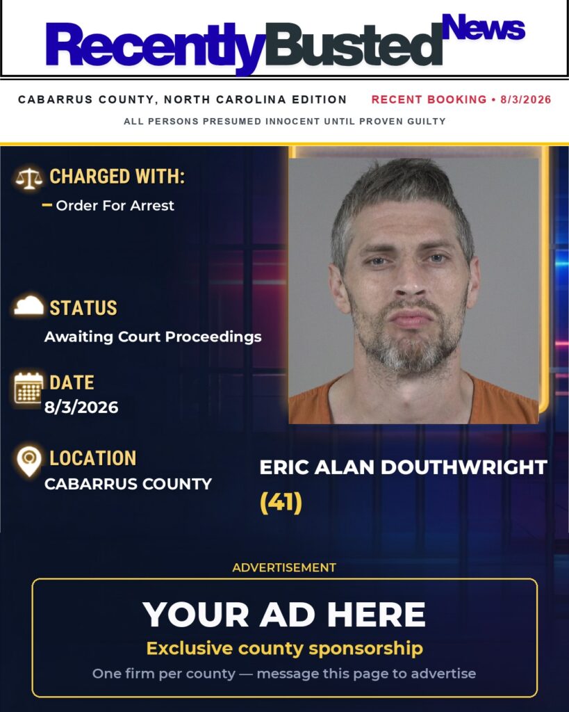 Arrest report โ ERIC ALAN DOUTHWRIGHT