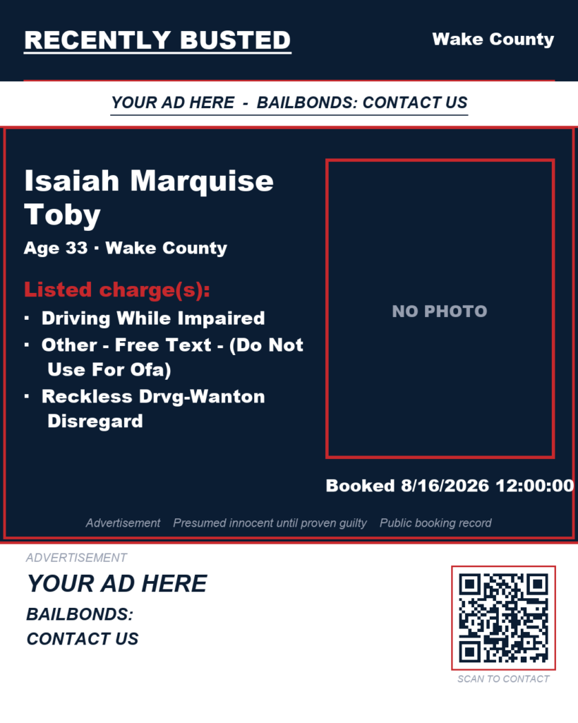 Arrest report — ISAIAH MARQUISE TOBY