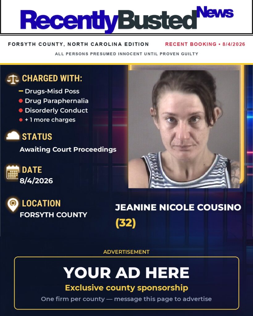 Arrest report — JEANINE NICOLE COUSINO