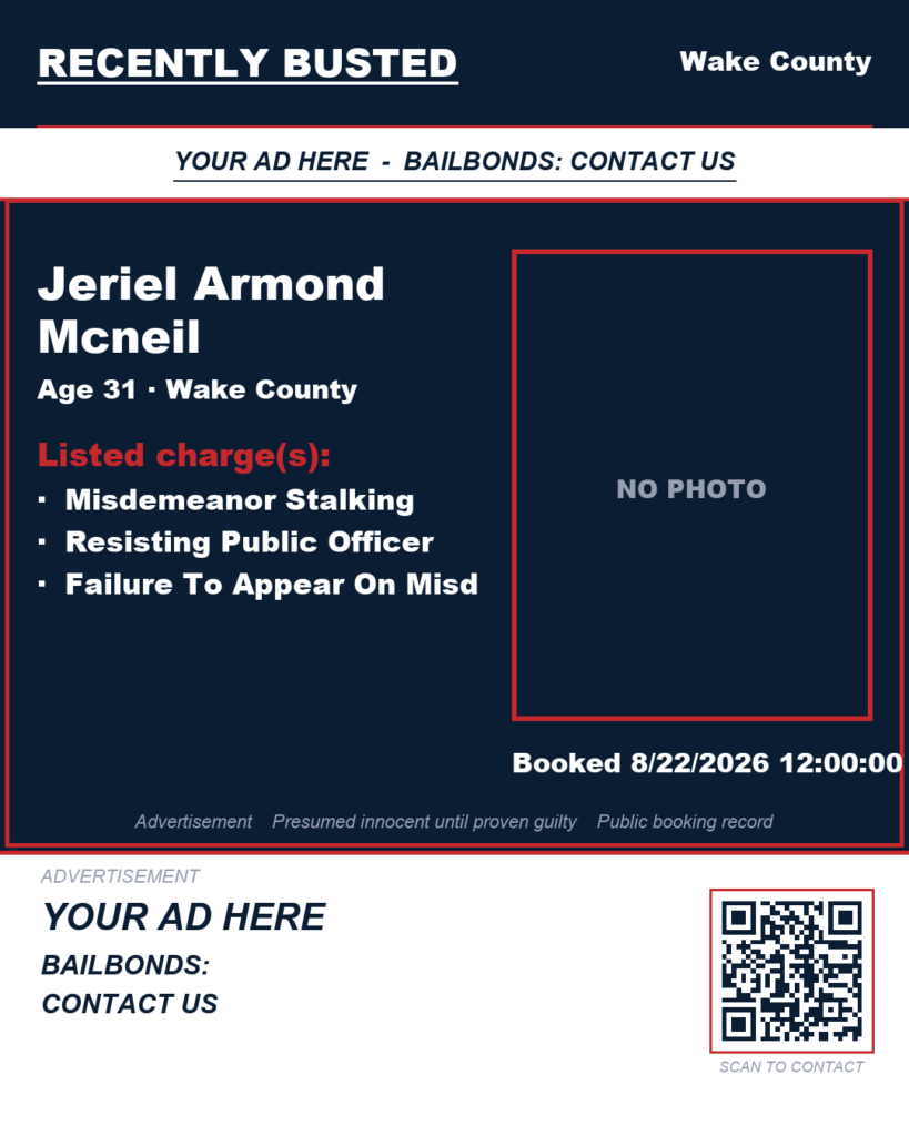 Arrest report — JERIEL ARMOND MCNEIL