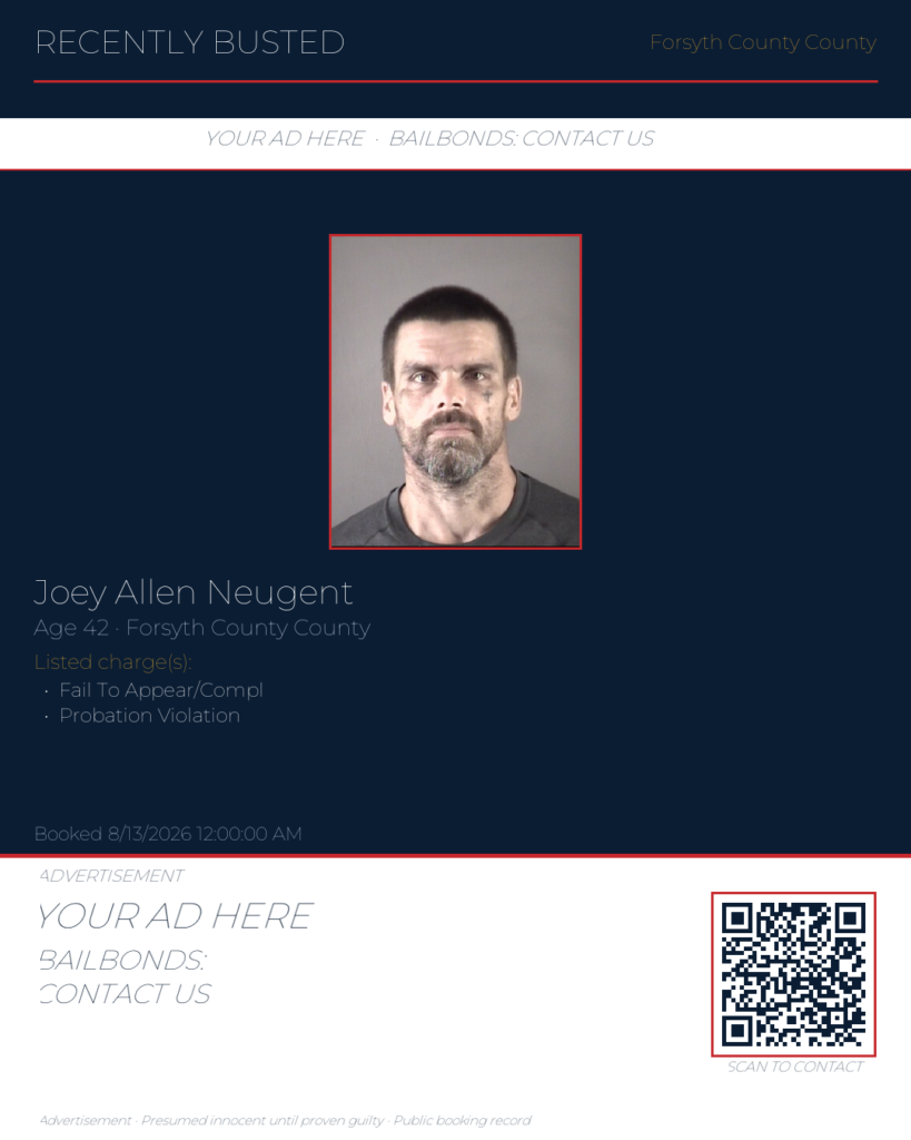 Arrest report — JOEY ALLEN NEUGENT