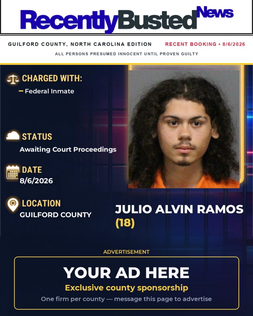 Arrest report — JULIO ALVIN RAMOS