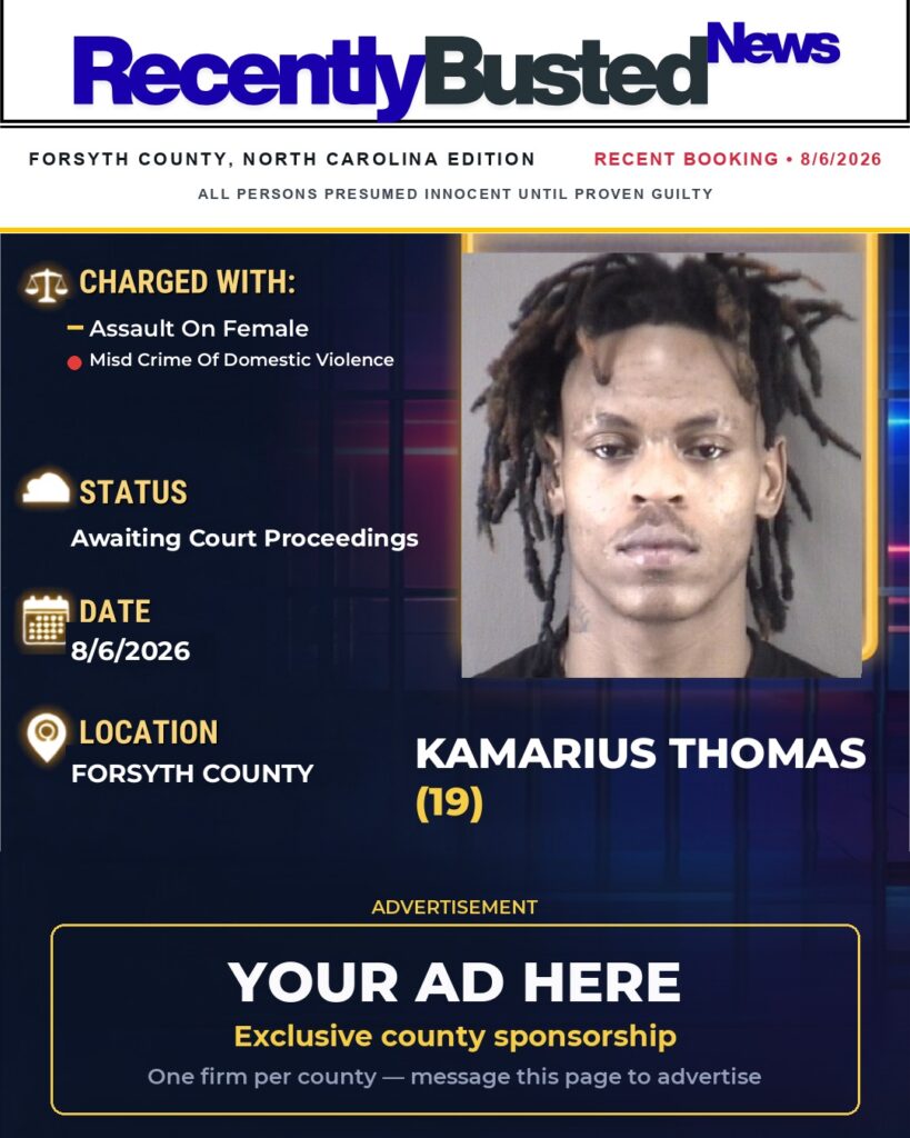 Arrest report โ KAMARIUS THOMAS