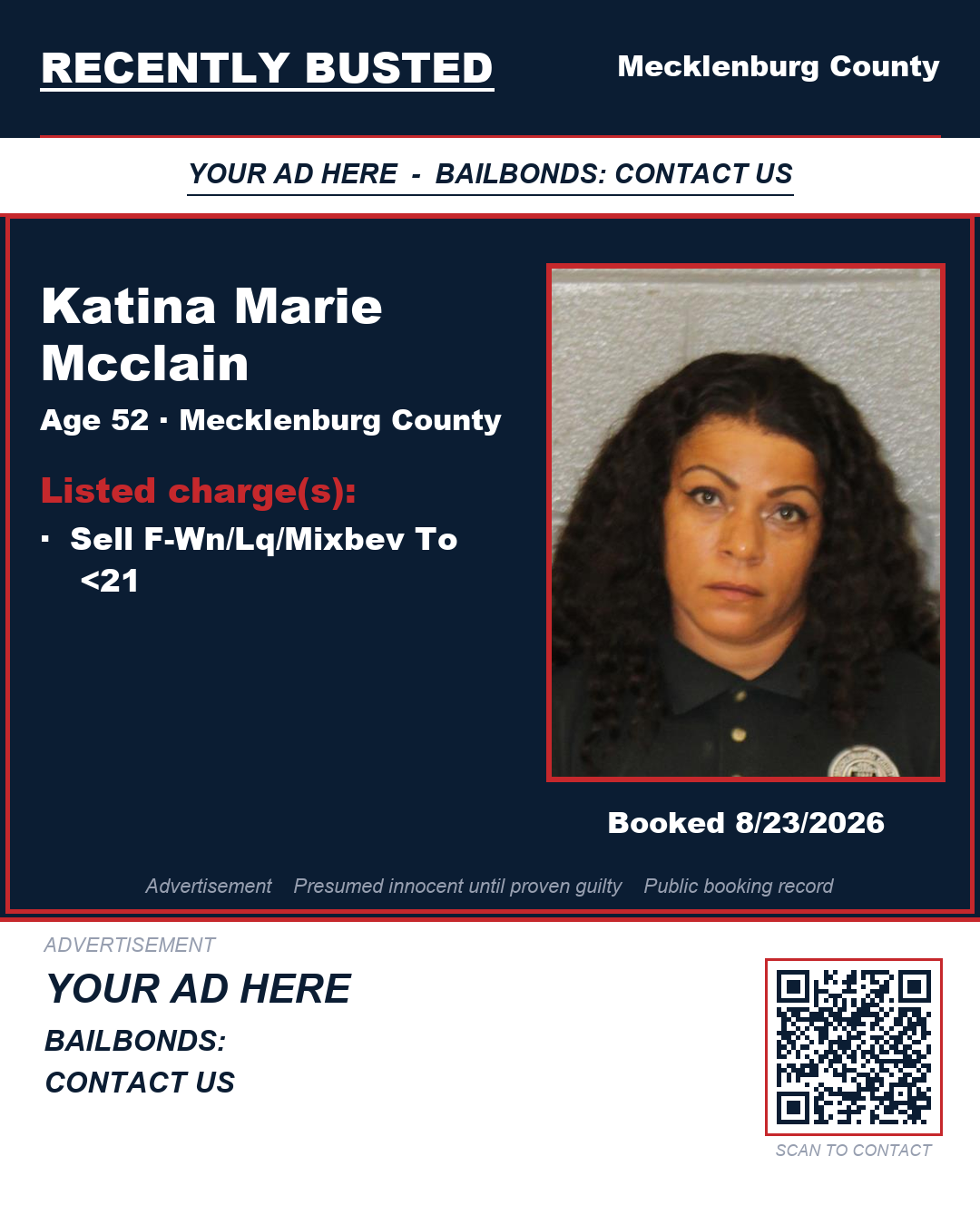 Arrest report - KATINA MARIE MCCLAIN