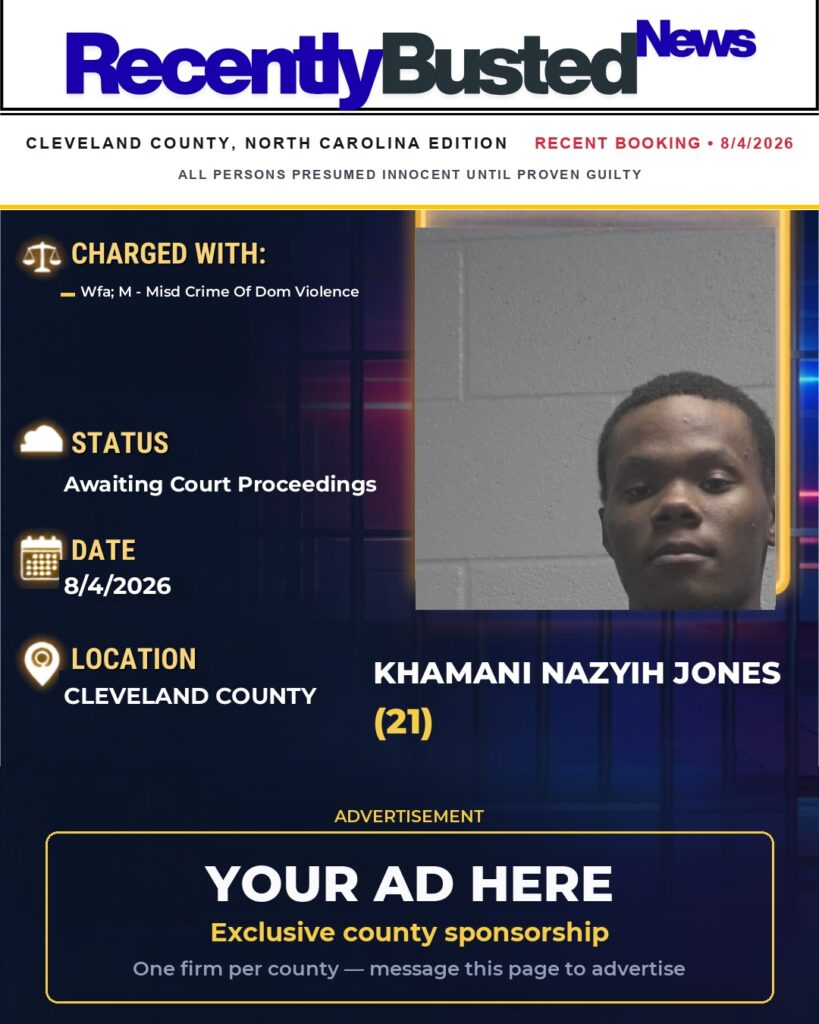 Arrest report โ KHAMANI NAZYIH JONES
