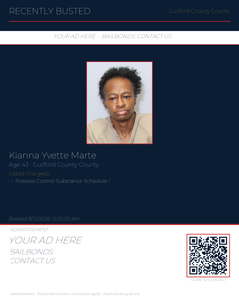 Arrest report — KIANNA YVETTE MARTE