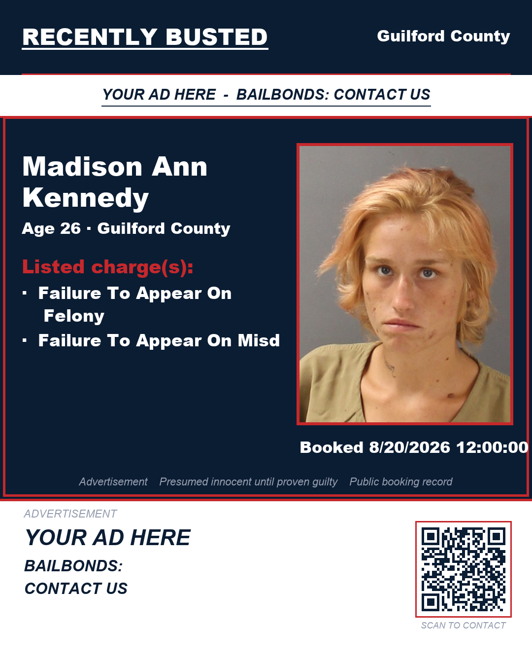 Arrest report - MADISON ANN KENNEDY