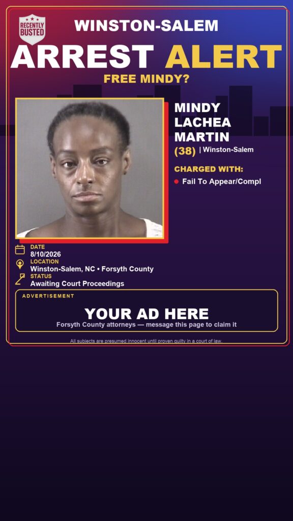 Arrest report — MINDY LACHEA MARTIN