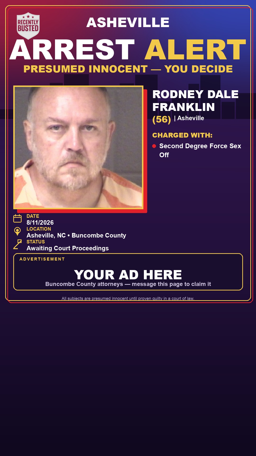 Arrest report - RODNEY DALE FRANKLIN