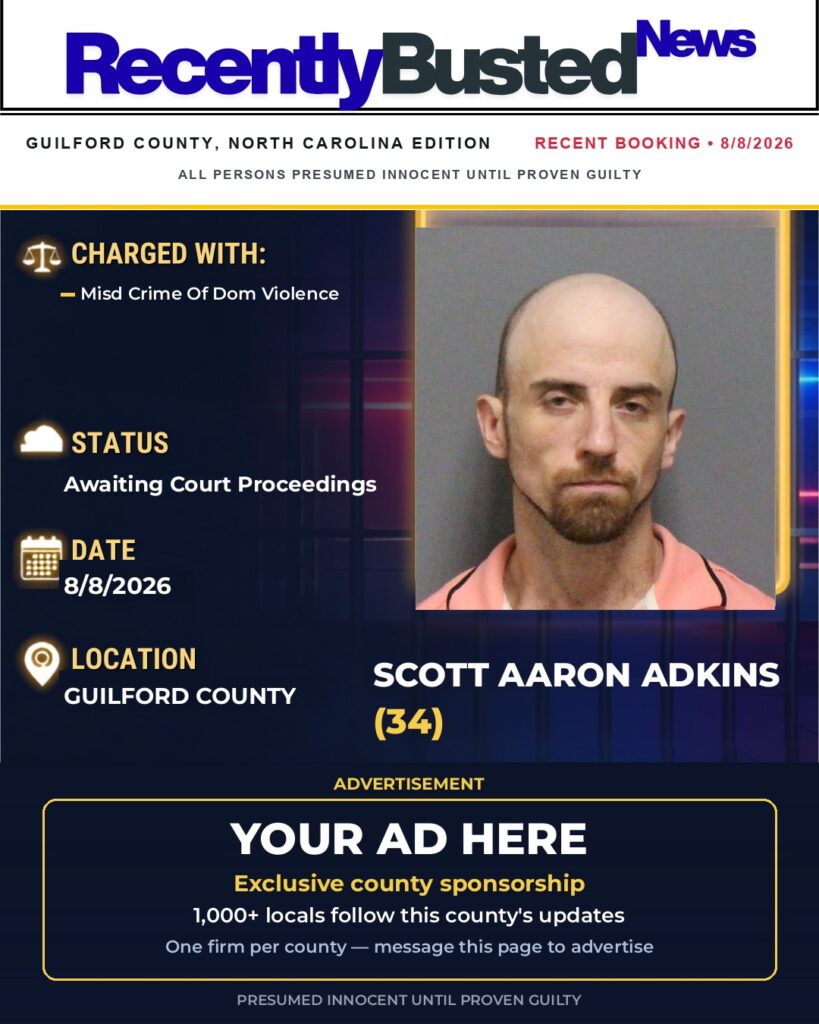 Arrest report — SCOTT AARON ADKINS