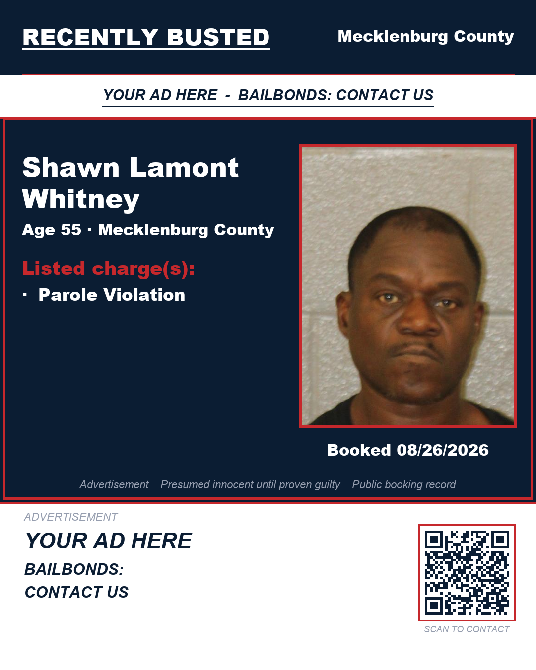 Arrest report - SHAWN LAMONT WHITNEY