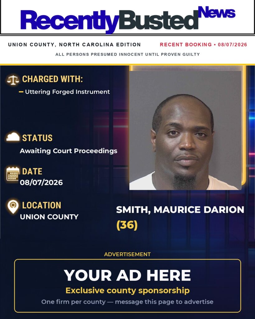 Arrest report - SMITH, MAURICE DARION