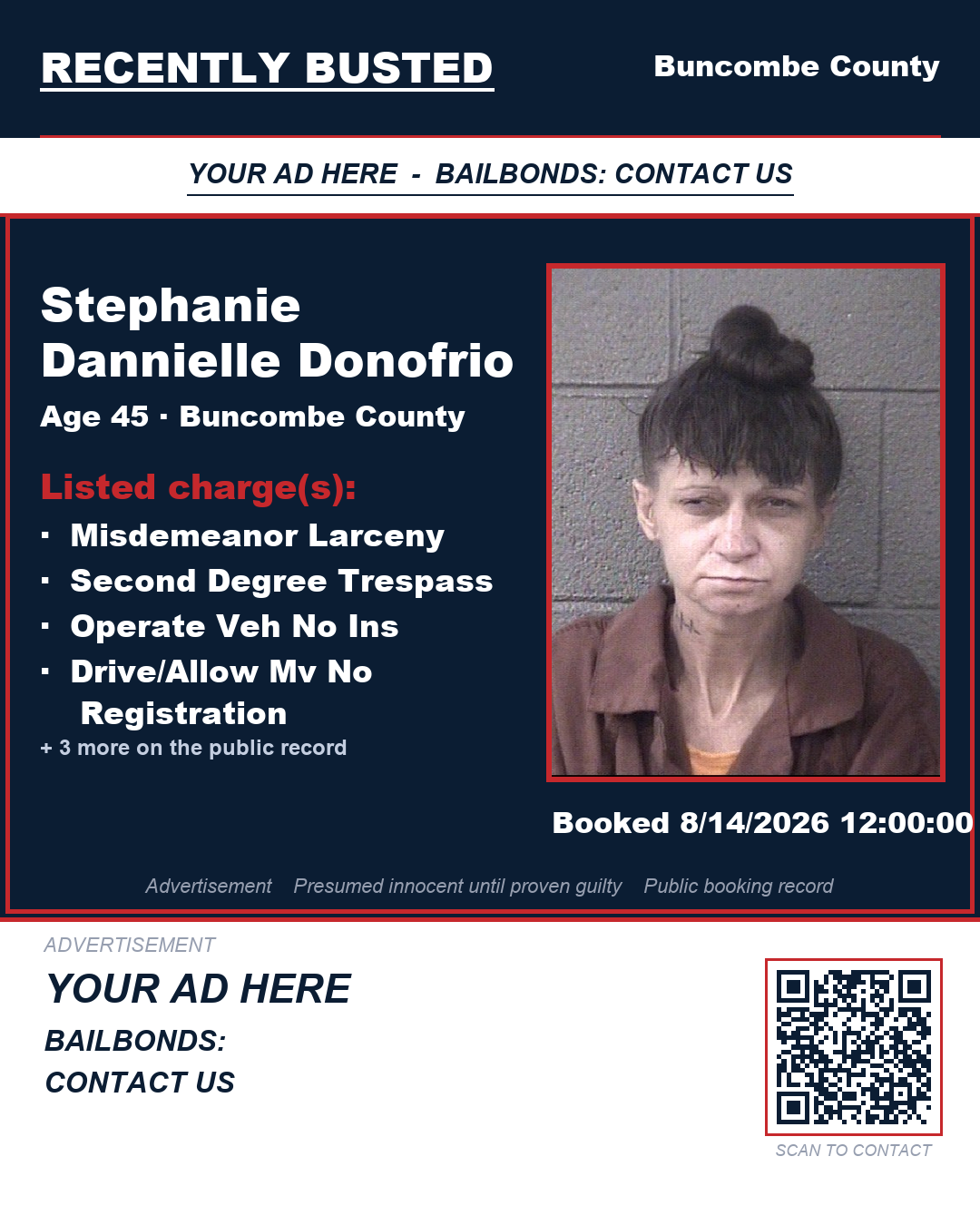 Arrest report - STEPHANIE DANNIELLE DONOFRIO