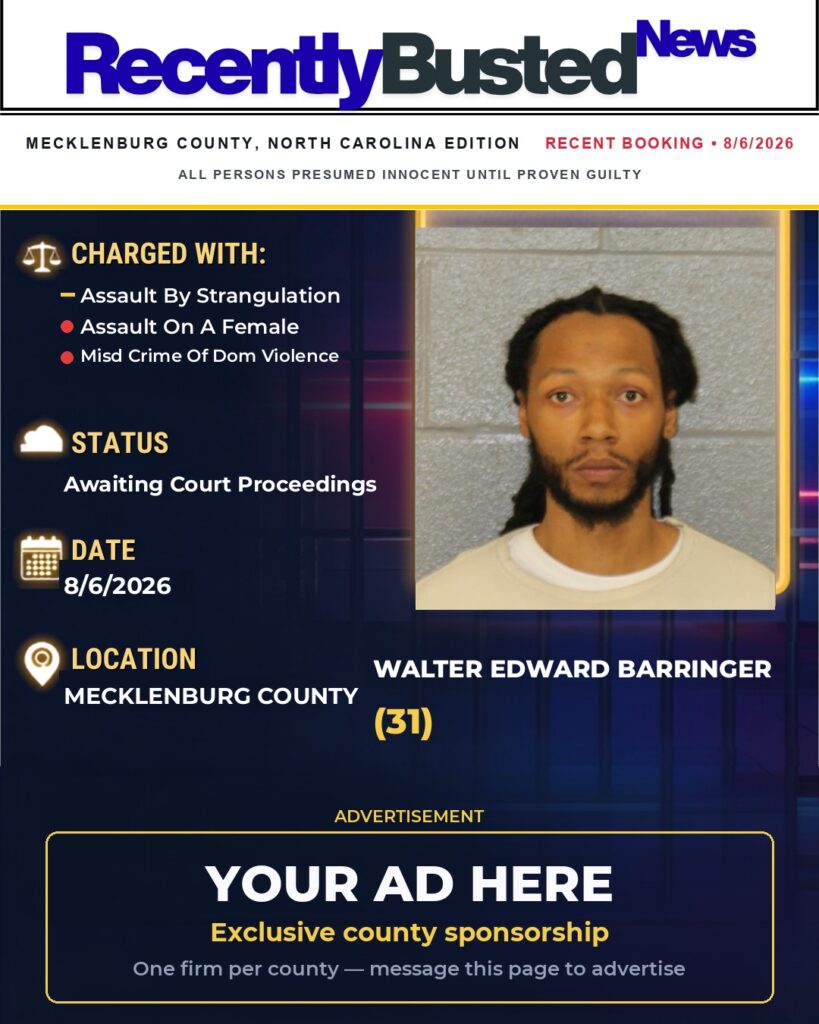 Arrest report โ WALTER EDWARD BARRINGER