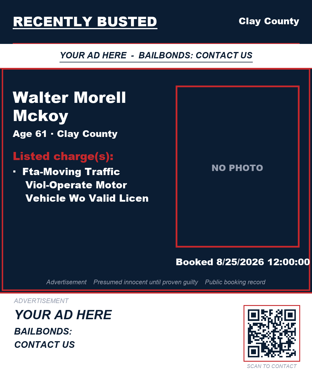 Arrest report - WALTER MORELL MCKOY