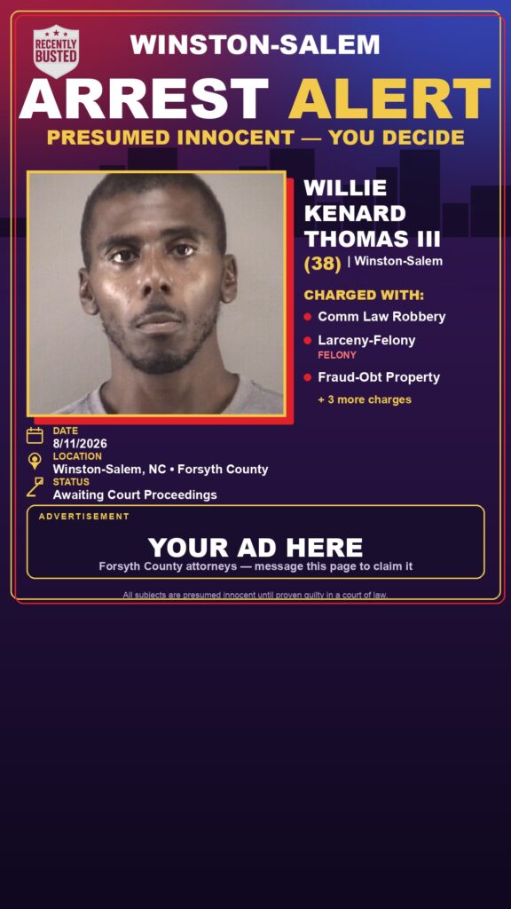 Arrest report — WILLIE KENARD THOMAS III