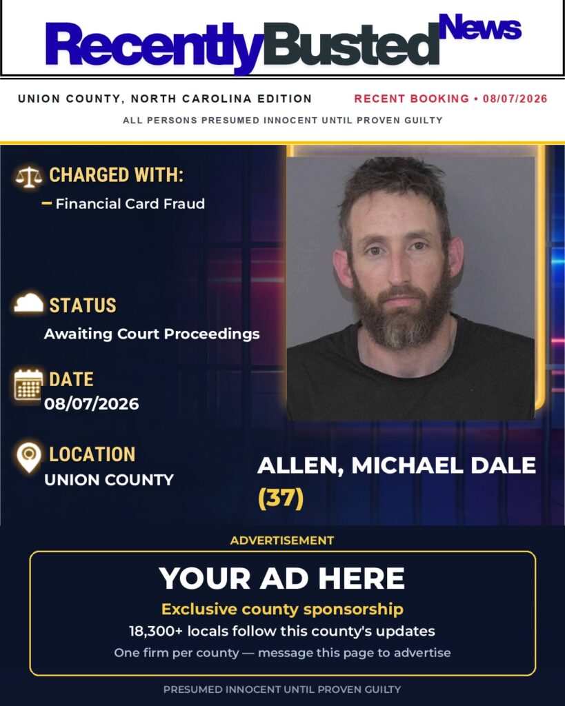Arrest report - ALLEN, MICHAEL DALE
