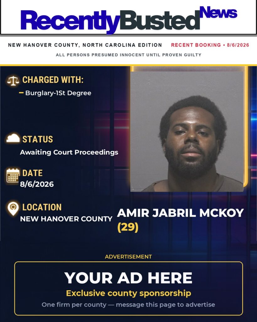 Arrest report — AMIR JABRIL MCKOY