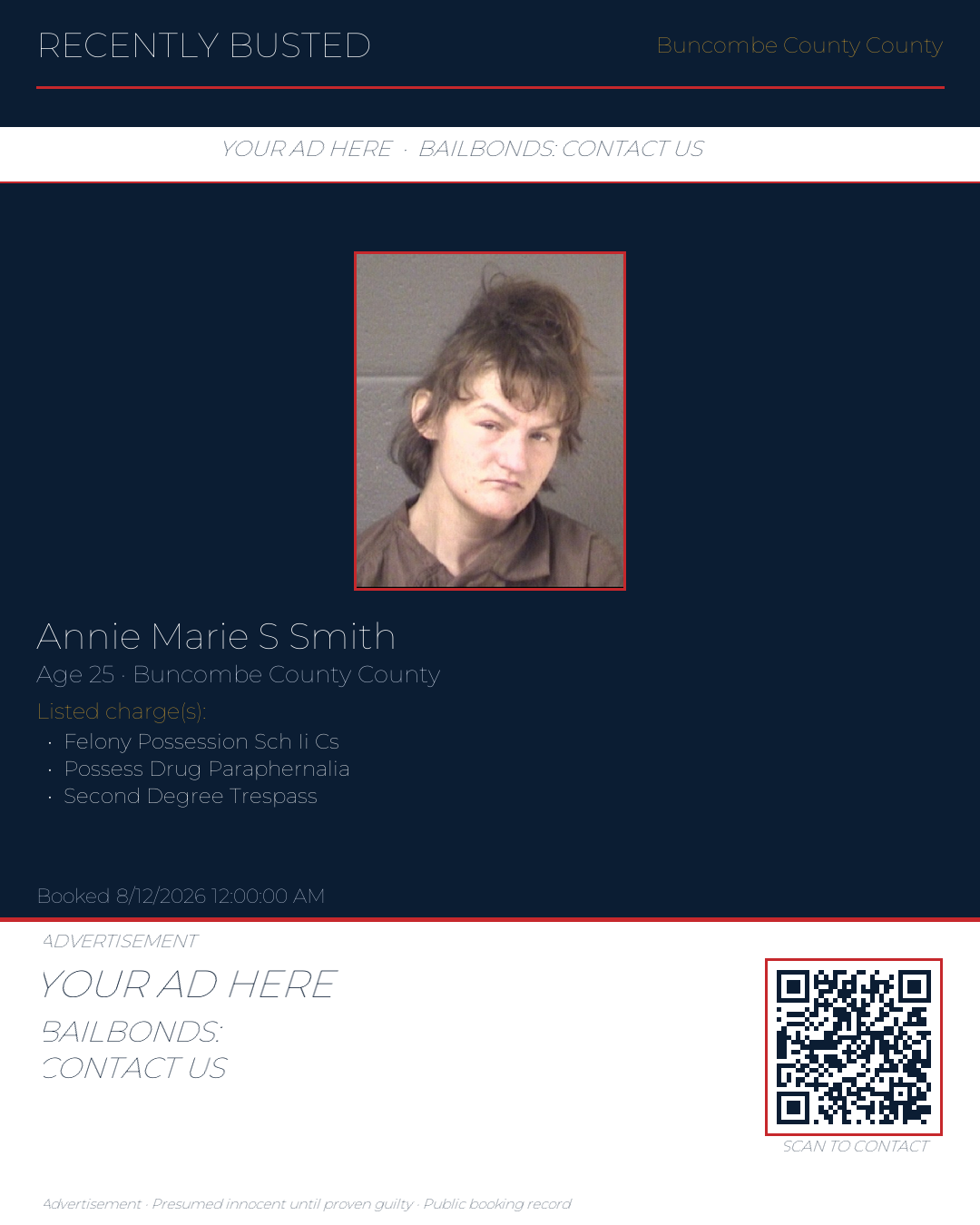 Arrest report - ANNIE MARIE S SMITH