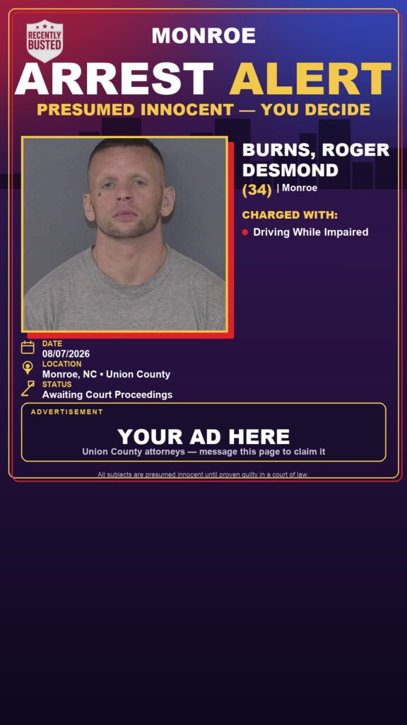 Arrest report โ BURNS, ROGER DESMOND