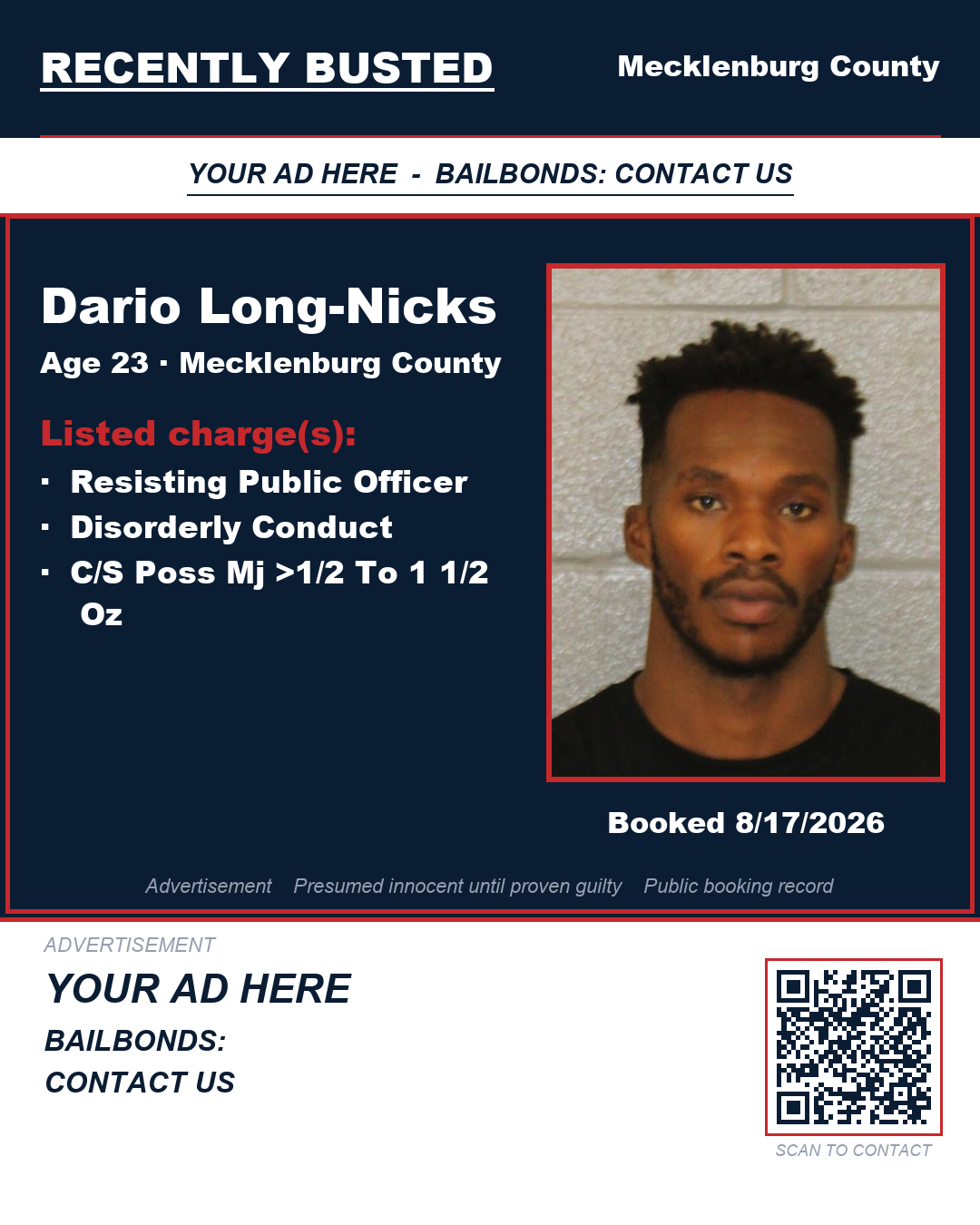 Arrest report - DARIO LONG-NICKS