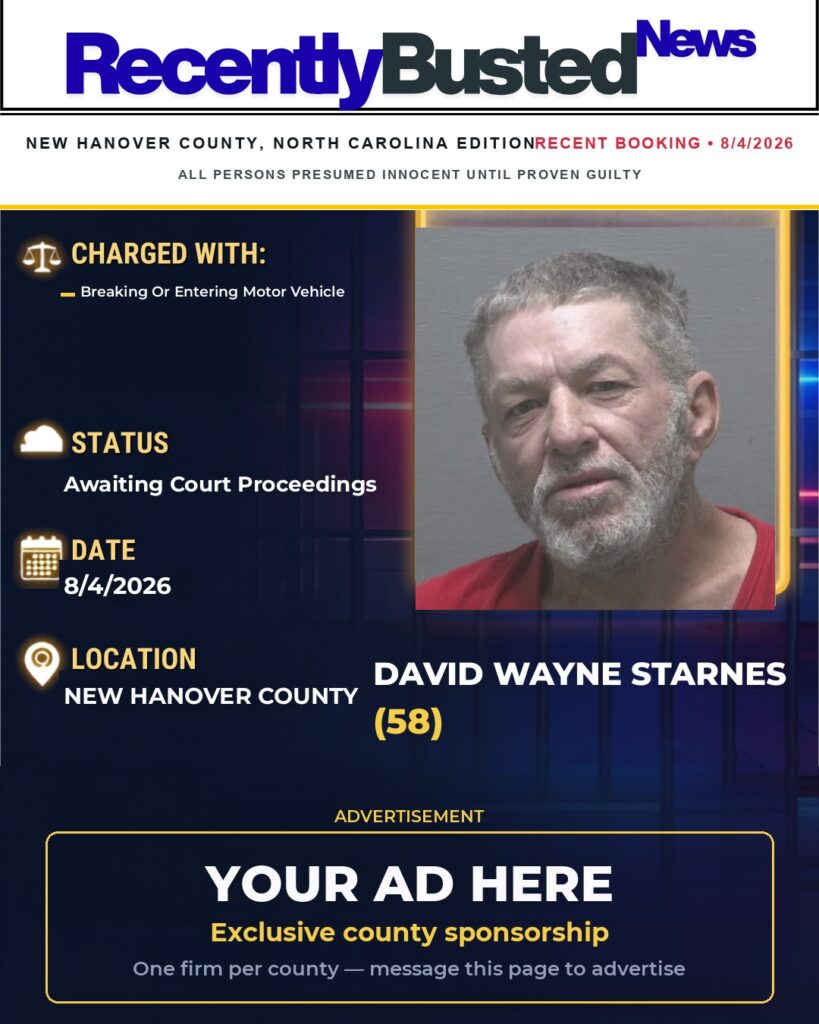 Arrest report — DAVID WAYNE STARNES