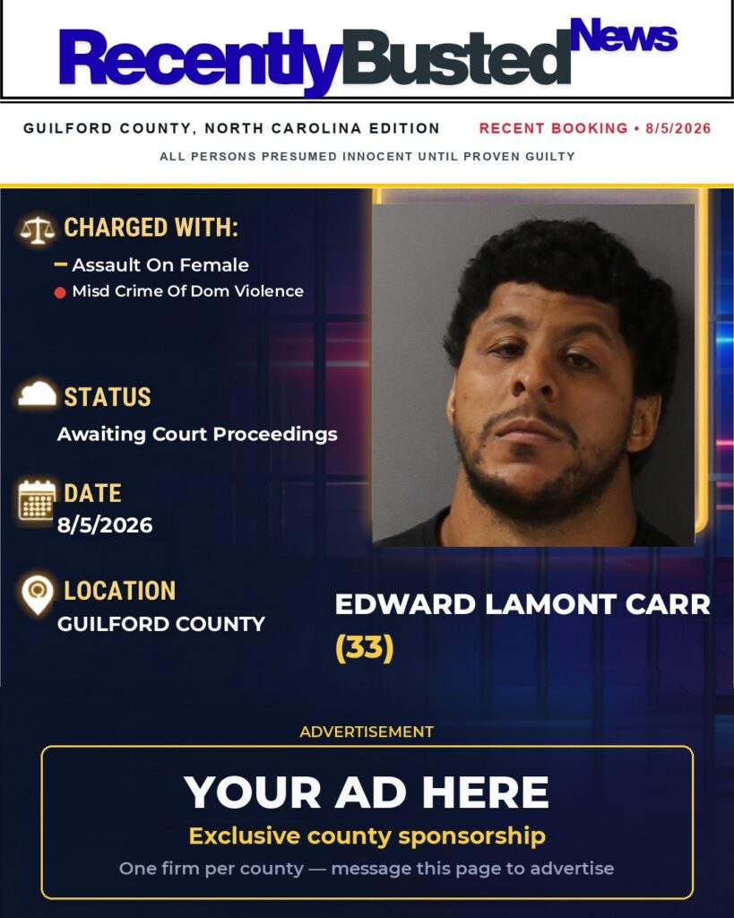 Arrest report — EDWARD LAMONT CARR