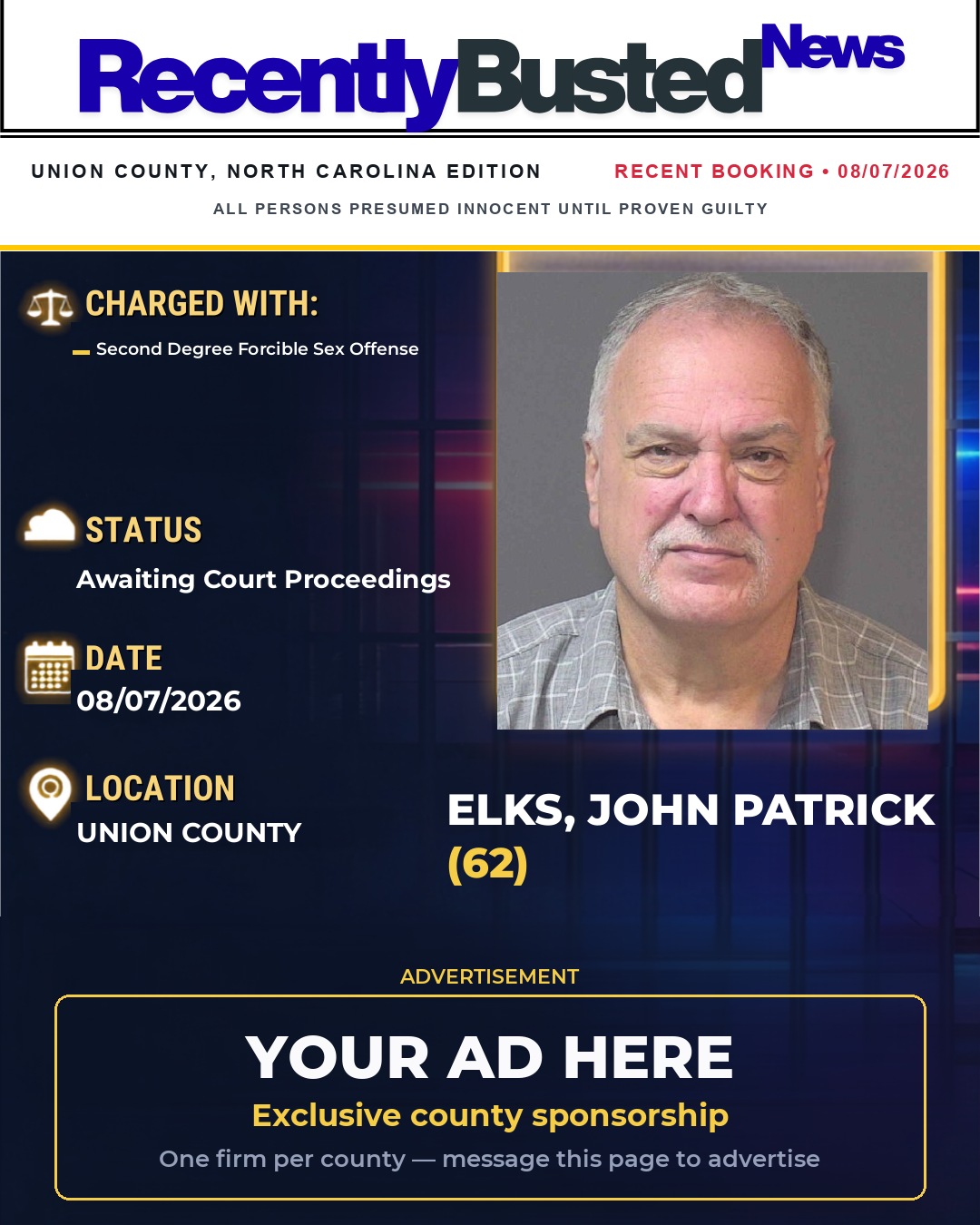 Arrest report - ELKS, JOHN PATRICK