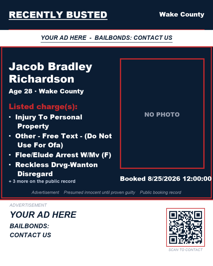 Arrest report — JACOB BRADLEY RICHARDSON