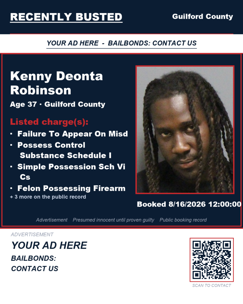 Arrest report — KENNY DEONTA ROBINSON