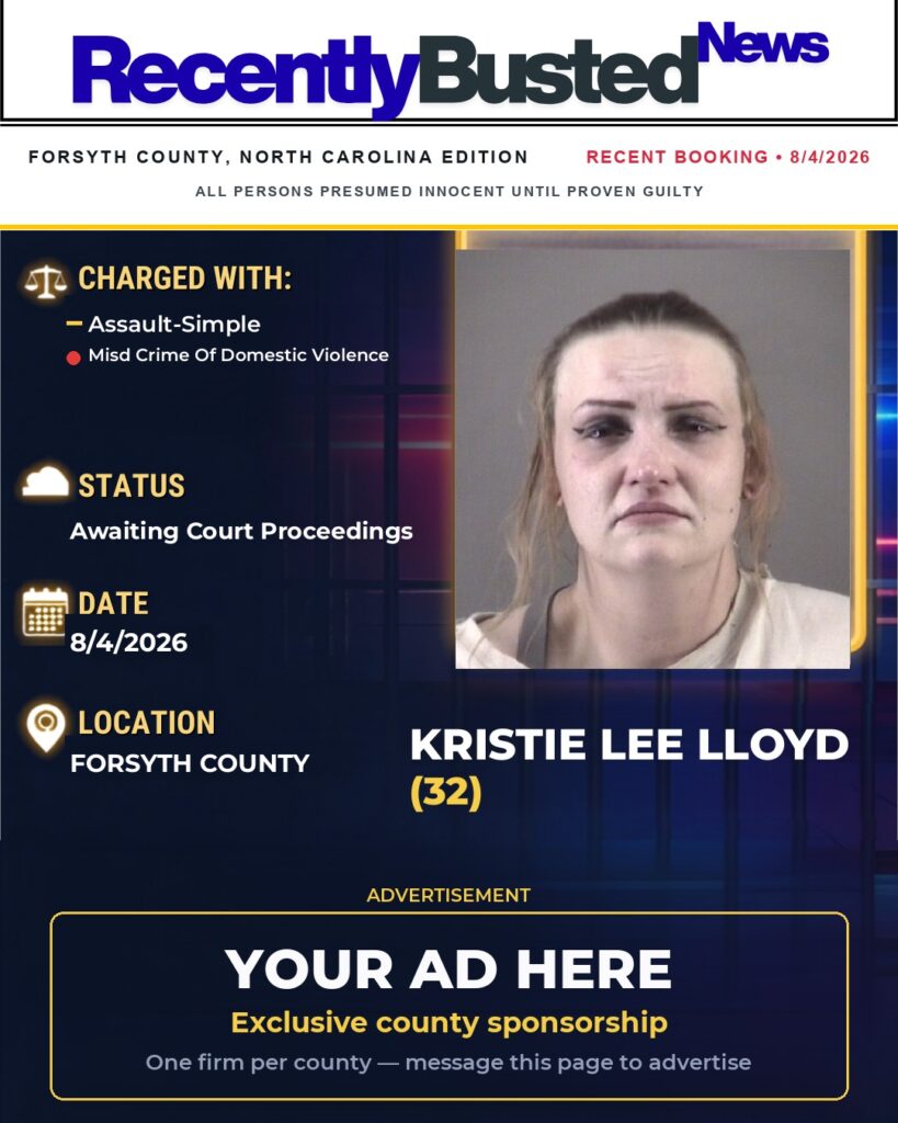 Arrest report — KRISTIE LEE LLOYD