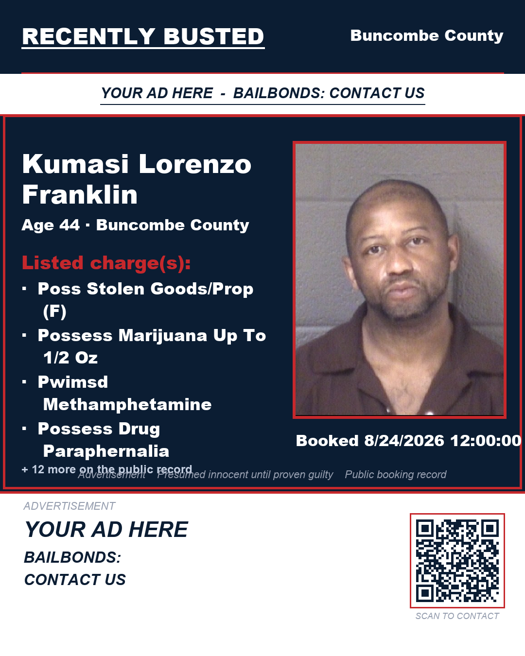 Arrest report - KUMASI LORENZO FRANKLIN