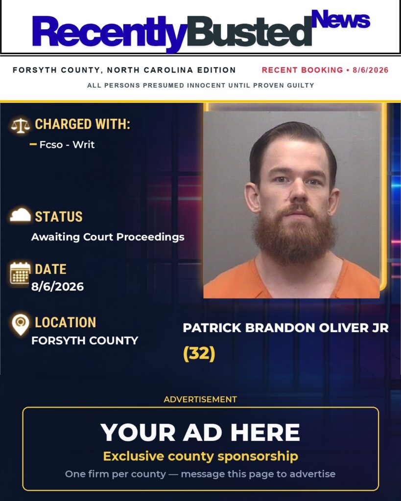 Arrest report โ PATRICK BRANDON OLIVER JR