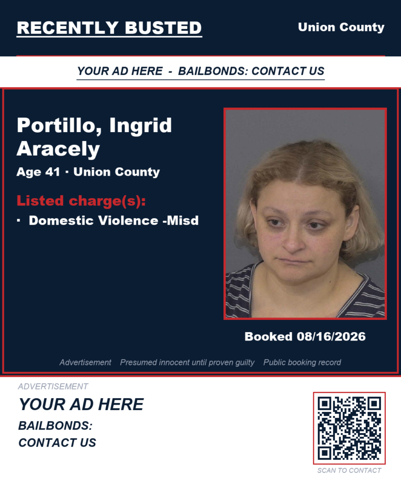Arrest report — PORTILLO, INGRID ARACELY