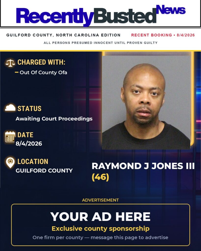 Arrest report — RAYMOND J JONES III