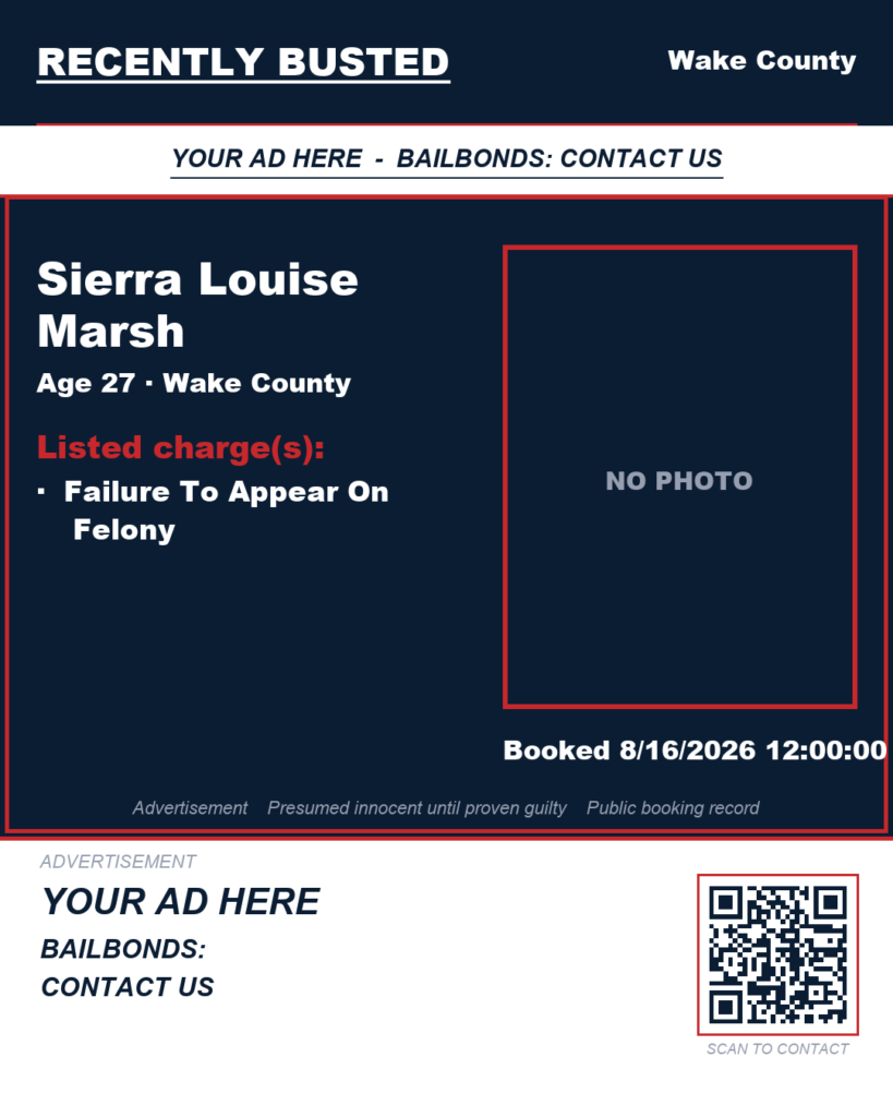 Arrest report — SIERRA LOUISE MARSH