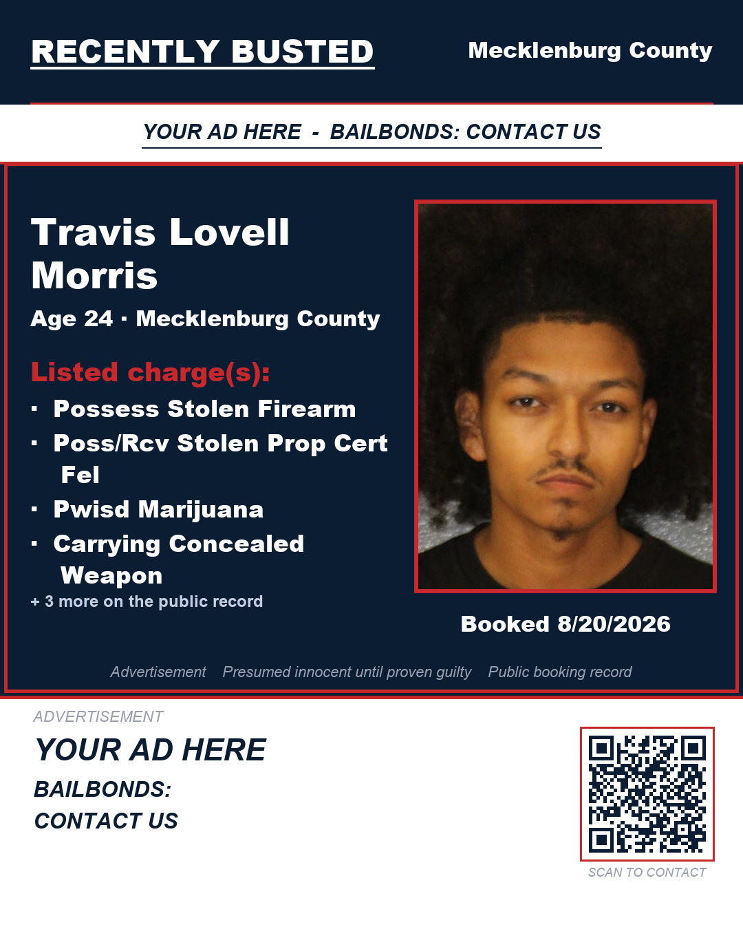 Arrest report - TRAVIS LOVELL MORRIS