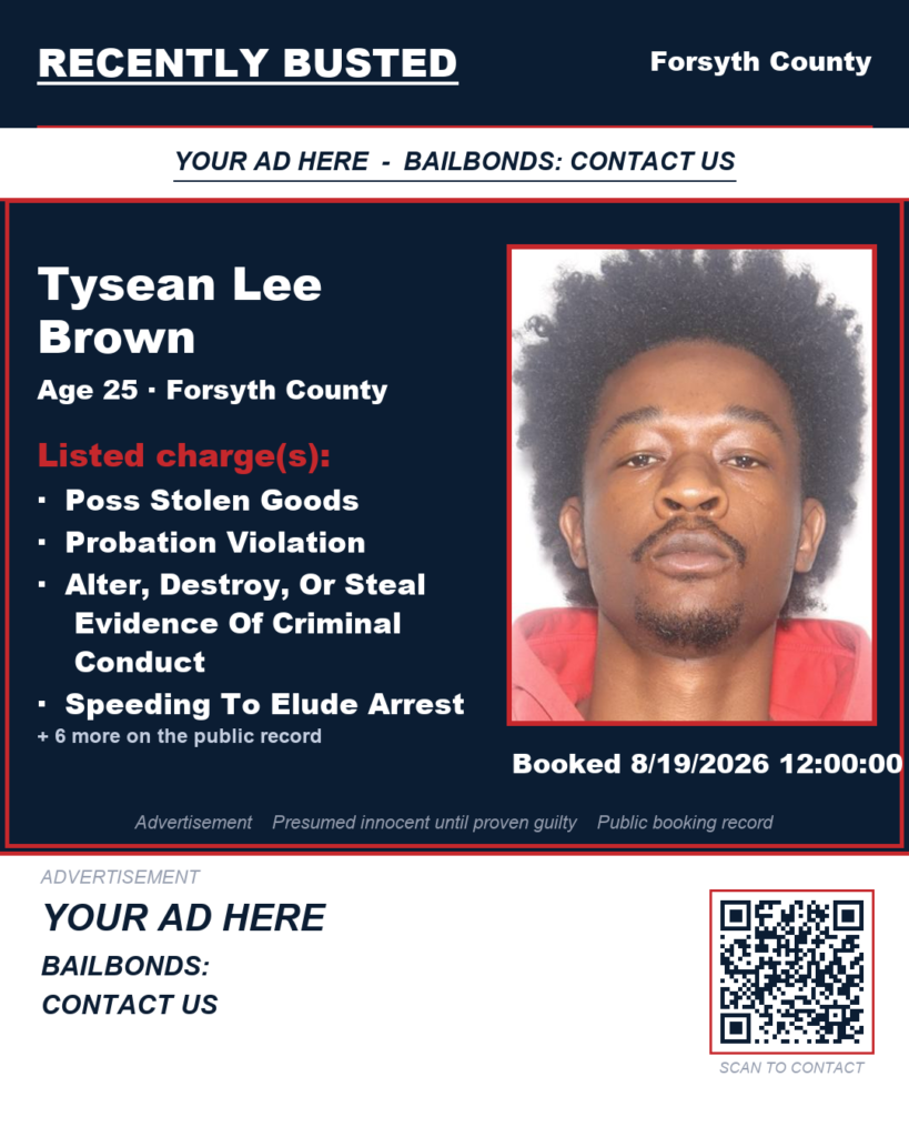 Arrest report - TYSEAN LEE BROWN