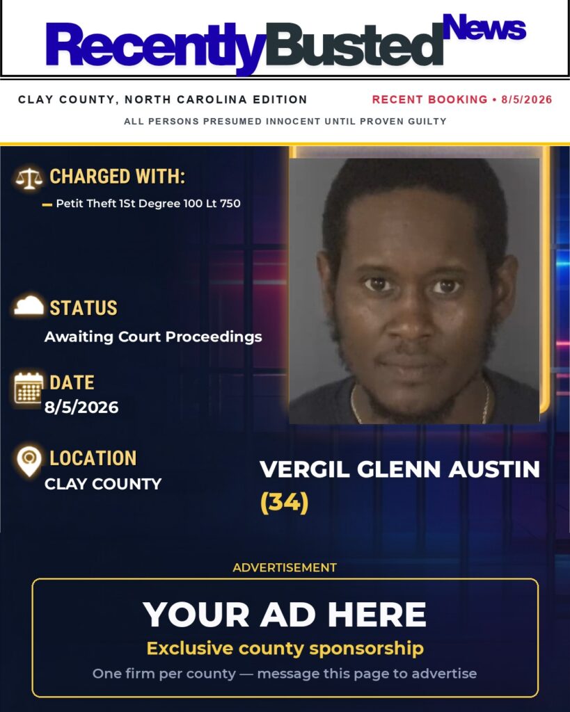 Arrest report — VERGIL GLENN AUSTIN