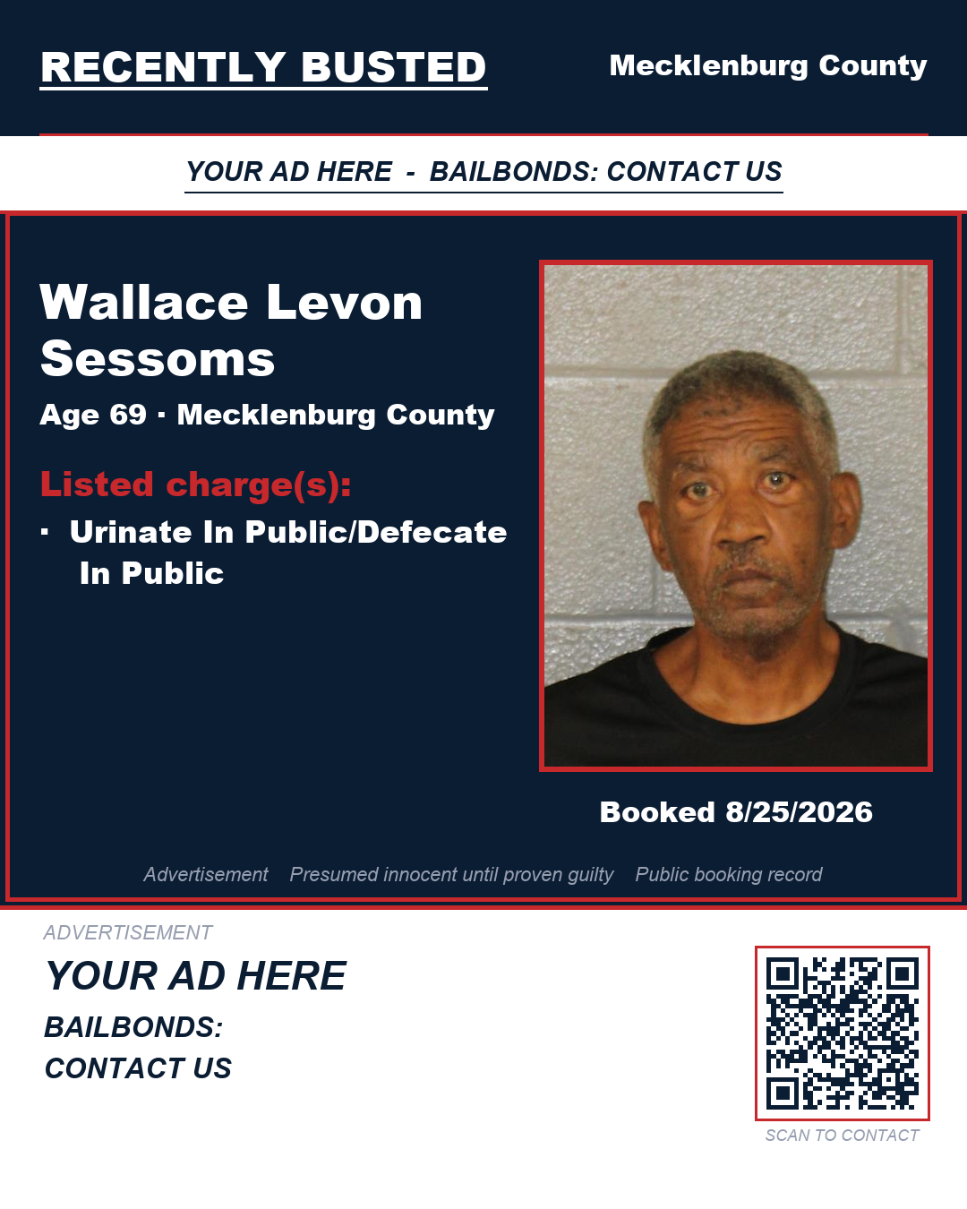 Arrest report - WALLACE LEVON SESSOMS