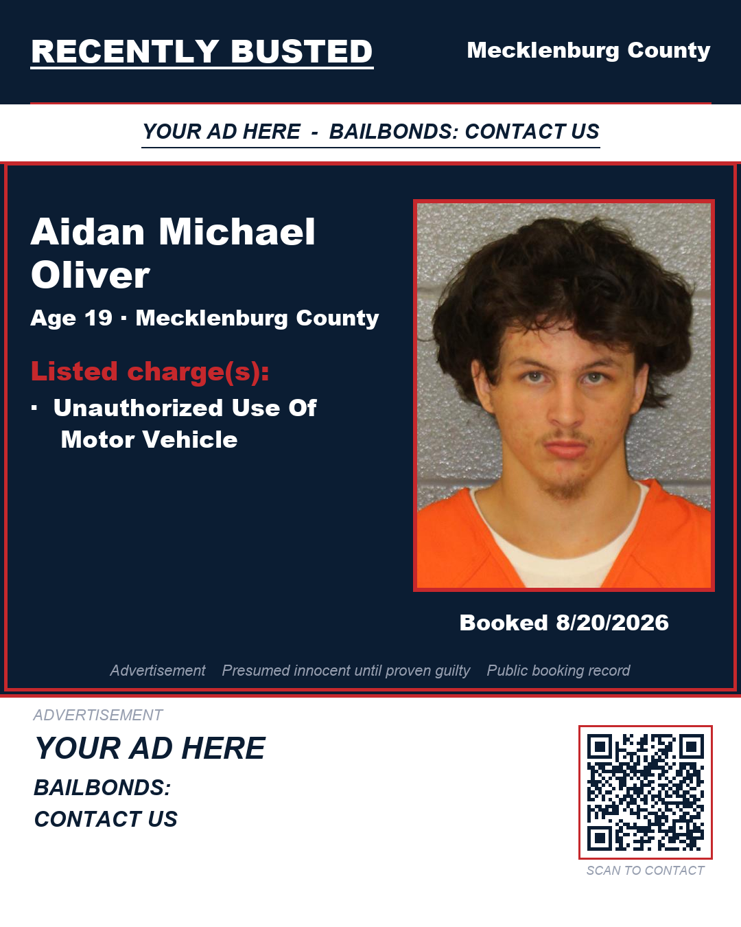 Arrest report - AIDAN MICHAEL OLIVER
