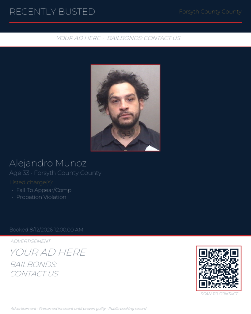 Arrest report — ALEJANDRO MUNOZ