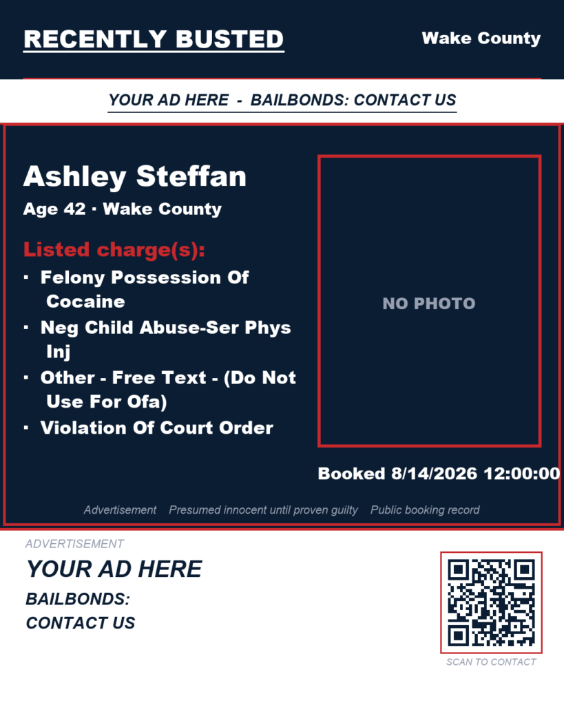 Arrest report — ASHLEY STEFFAN